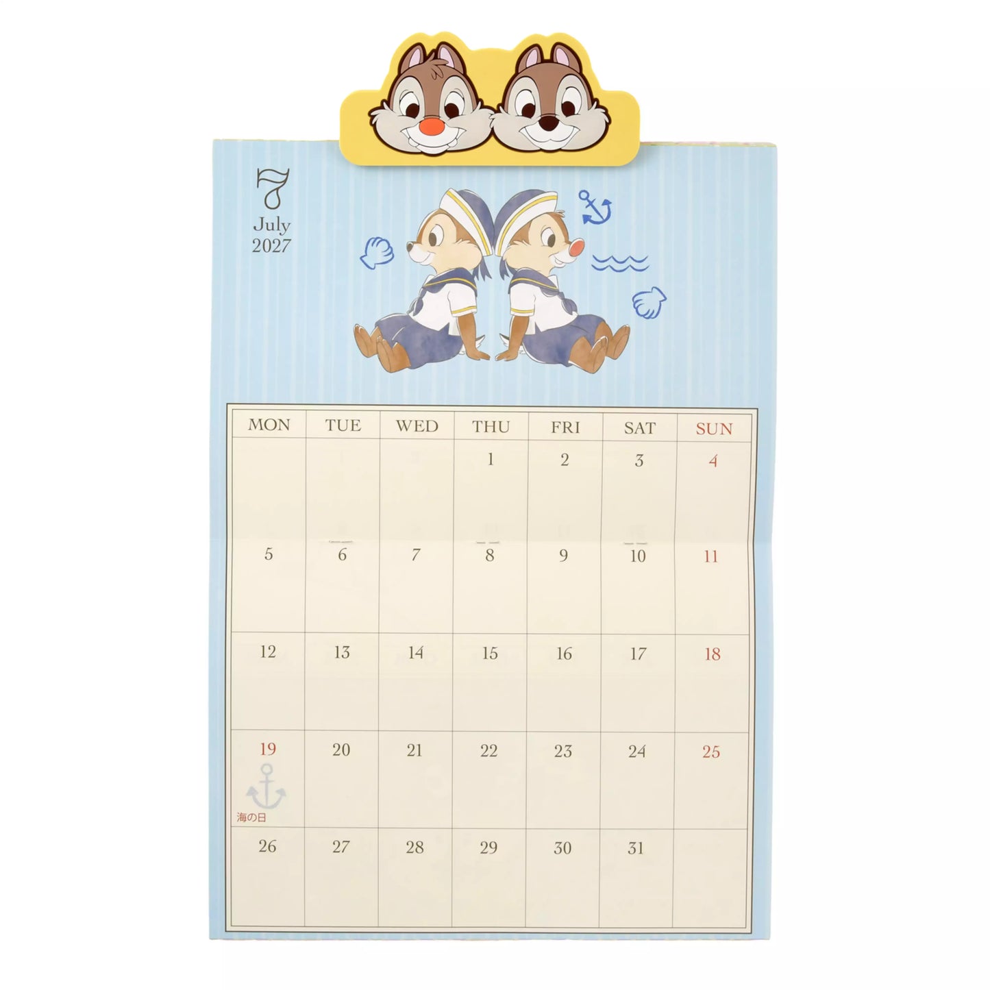 "Pre-Order" JDS - Chip and Dale Wall Calendar with Clip, CALENDAR & ORGANIZER 2027