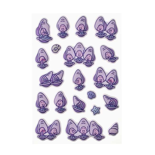 "Pre-Order" JDS - Young Oyster & Grandma Oyster Puffy Die-cut Stickers, BABY OYSTERS 2026