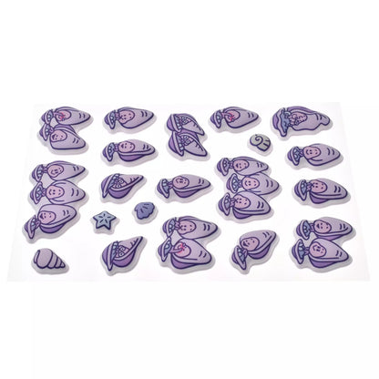 "Pre-Order" JDS - Young Oyster & Grandma Oyster Puffy Die-cut Stickers, BABY OYSTERS 2026