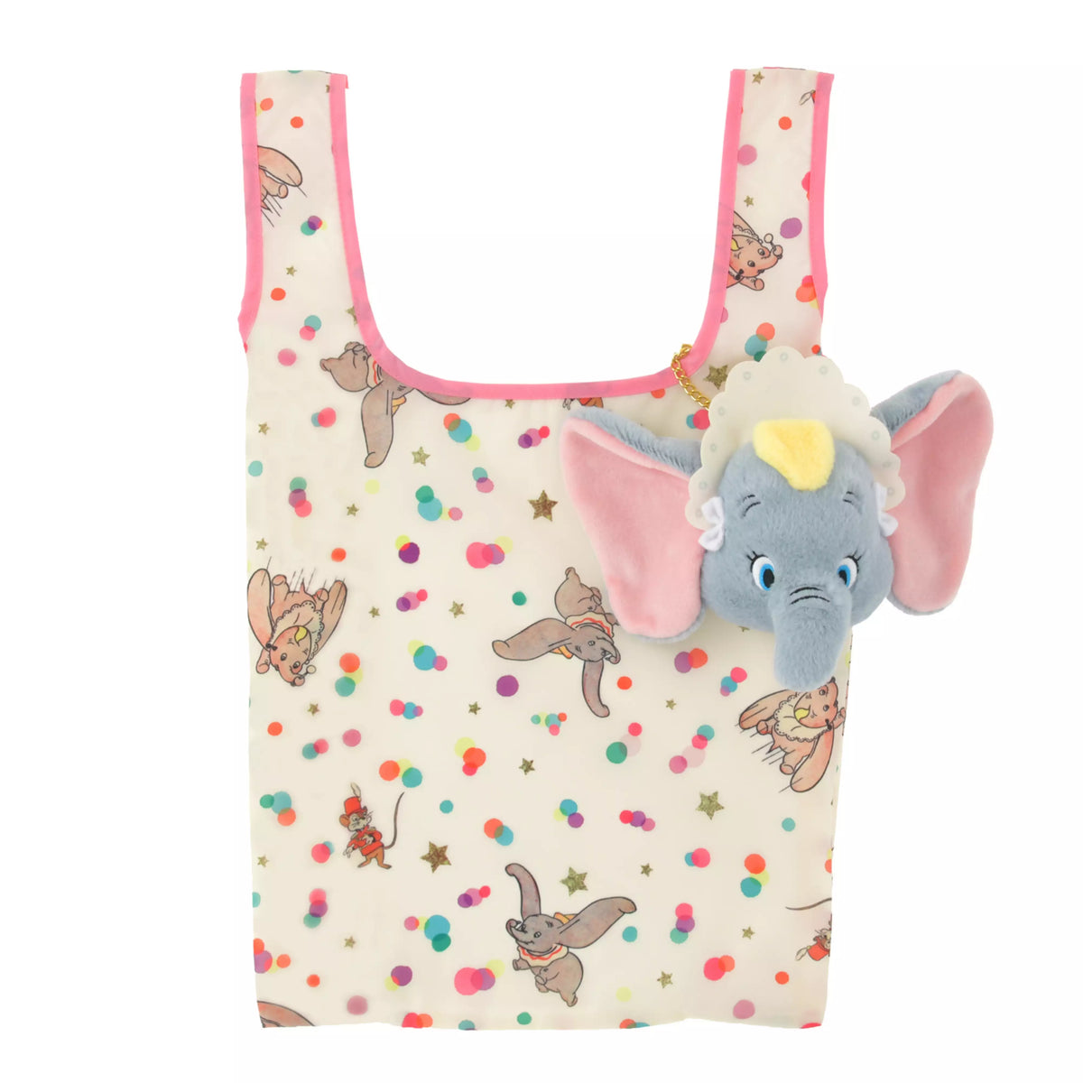 "Pre-Order" JDS - Dumbo & Timothy Shopping Bag / Eco-Bag with Pouch, Disney Dumbo 85th Anniversary 2026