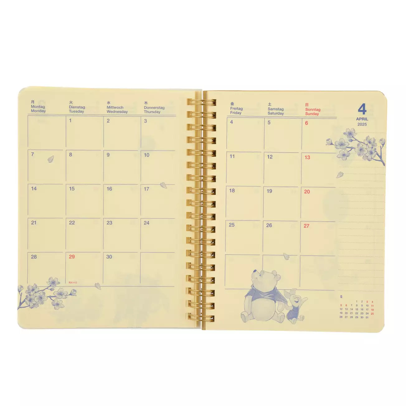 "Pre-Order" JDS - Calendar & Organizer 2025 - Pooh and Friends Rollbahn Planner/Schedule Book (L)