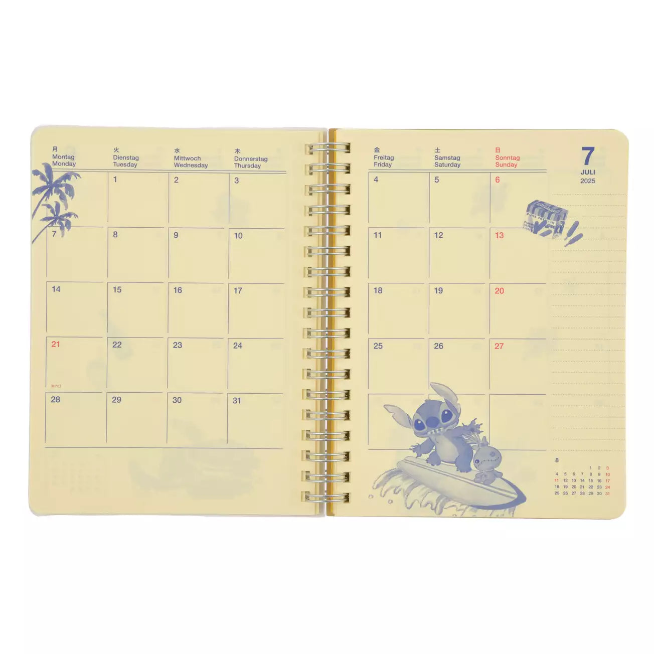 "Pre-Order" JDS - Calendar & Organizer 2025 - Lilo, Stitch, and Scrump Rollbahn Planner/Schedule Book (L)