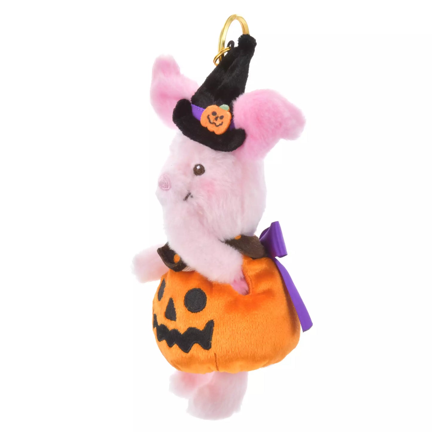 HKDL - Piglet Pumpkin Costume Plush Keychain - Disney Halloween 2024【Ready Stock】