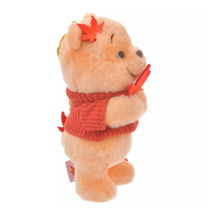 JDS - Winnie the Pooh Plush Bag Charm Keychain - Autumn Leaves "紅葉"【Ready Stock】