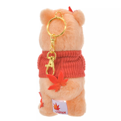 JDS - Winnie the Pooh Plush Bag Charm Keychain - Autumn Leaves "紅葉"【Ready Stock】