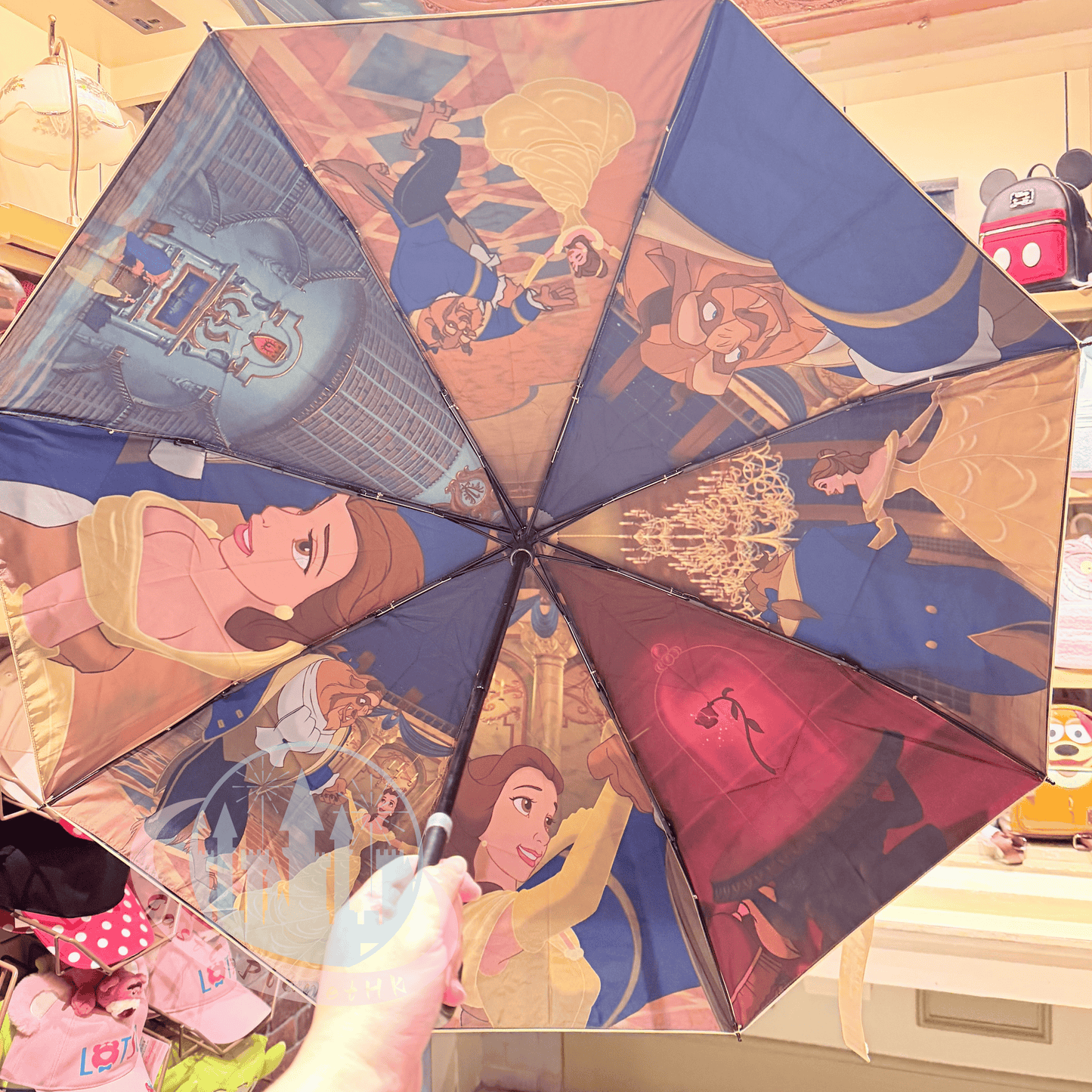 "Pre-Order" HKDL - Beauty and the Beast UV-Resistant Folding umbrella, Movie Scence 2026