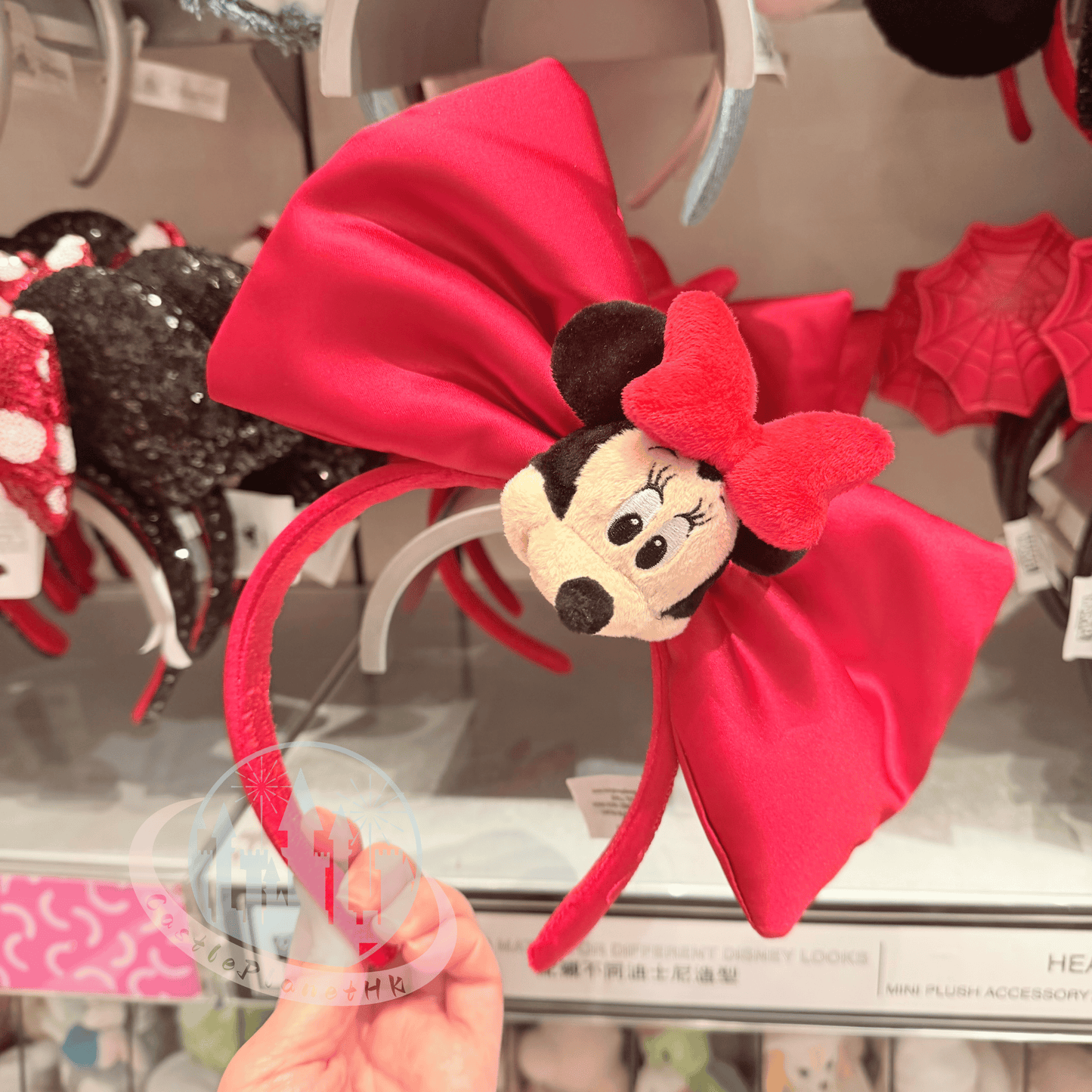 "Pre-Order" HKDL - Minnie Mouse red Big Bow ears Headband for Adults
