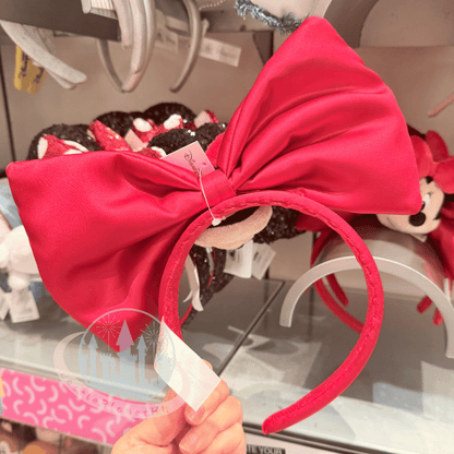 "Pre-Order" HKDL - Minnie Mouse red Big Bow ears Headband for Adults