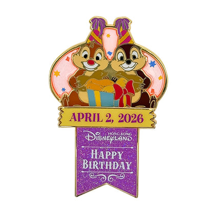 "Pre-Order" HKDL - Chip 'n' Dale Birthday Limited Edition Pin