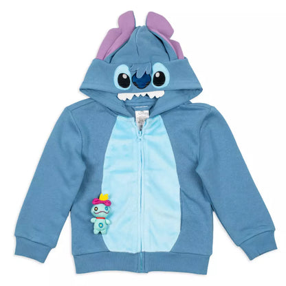 "Pre Order" HKDL - Stitch Costume Zip Hoodie for Kids, Lilo & Stitch