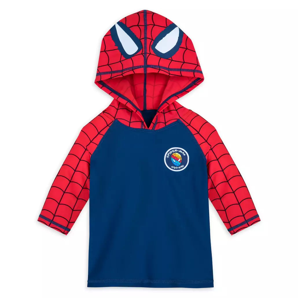 Spider Web Rash Guard “Pre-order” HKDL - Spider-Man Hooded Rash Guard for Boys – CastlePlanetHK