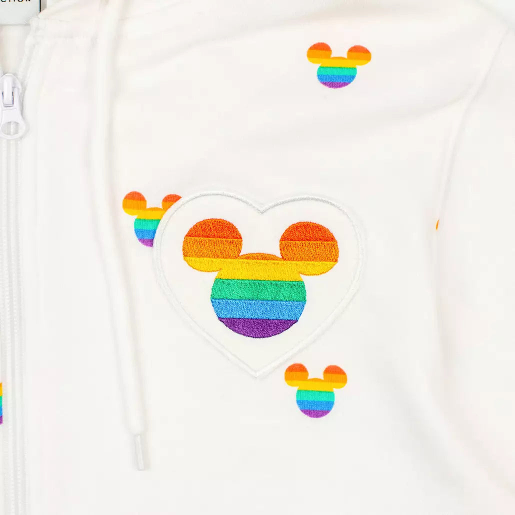 “Pre-order” HKDL - Disneyland Mickey Mouse Zip Hoodie for Adults, Disney Pride Collection