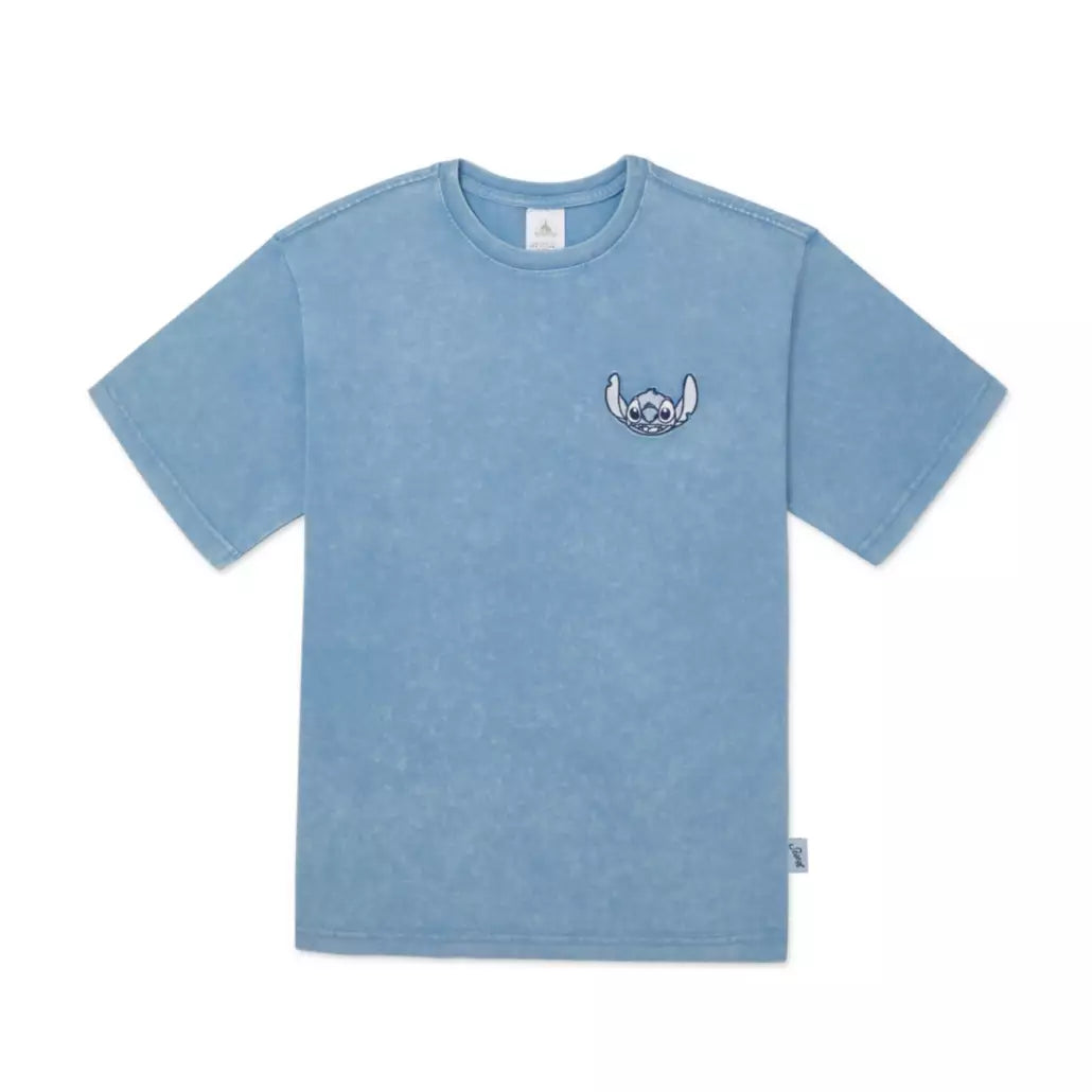 “Pre-order” HKDL - Stitch Denim T-Shirt for Adults, Lilo & Stitch