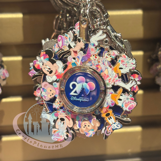 "Pre-Order" HKDL - Mickey & Friends Metal Keychain, HKDL 20th Anniversary Grand Celebration