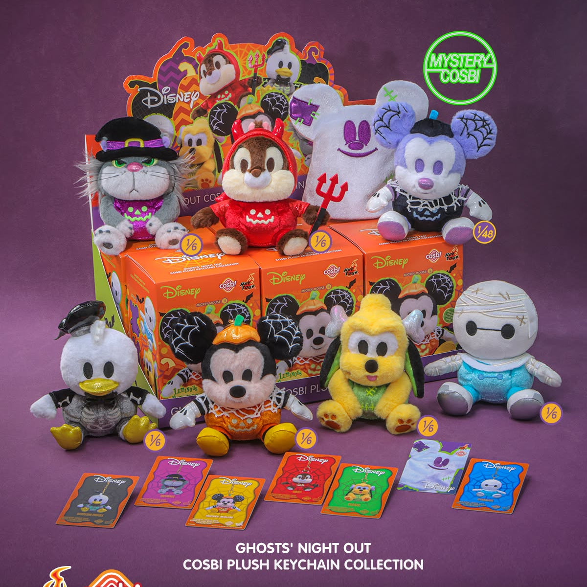“Pre-Order” Other - Disney Ghosts' Night Out Plush Keychain Blind Box, COSBI