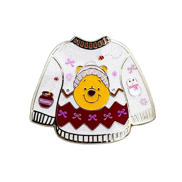 "Pre-Order" HKDL -  Winnie the Pooh Sweater Pin, Winter Woolies 2026