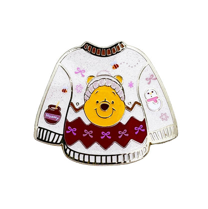 "Pre-Order" HKDL -  Winnie the Pooh Sweater Pin, Winter Woolies 2026