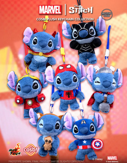 “Pre-Order” Other - Disney Marvel Stitch Plush Keychain Blind Box, COSBI