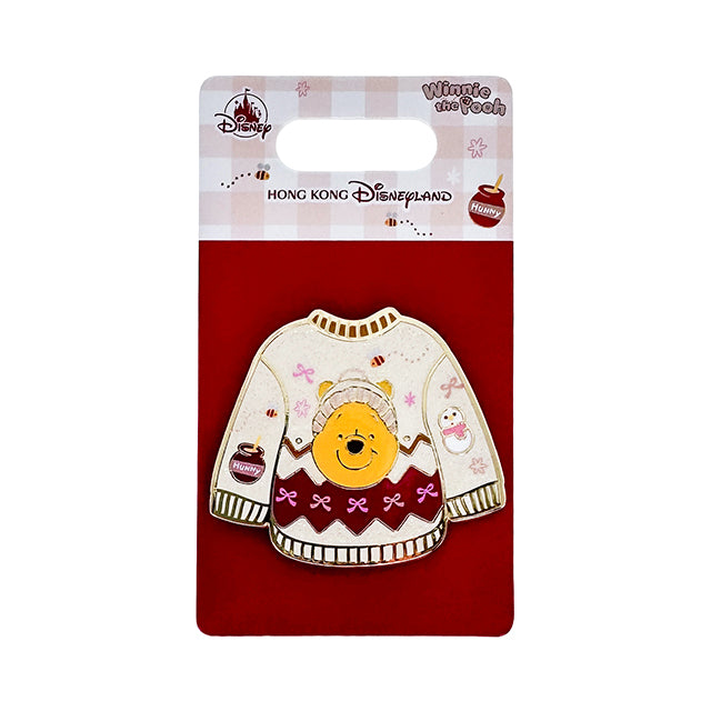 "Pre-Order" HKDL -  Winnie the Pooh Sweater Pin, Winter Woolies 2026