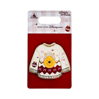 "Pre-Order" HKDL -  Winnie the Pooh Sweater Pin, Winter Woolies 2026
