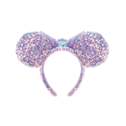 "Pre-Order" HKDL - The Little Mermaid Iridescent Sequins ears Headband for Adults, Mickey’s PhilharMagic 2026