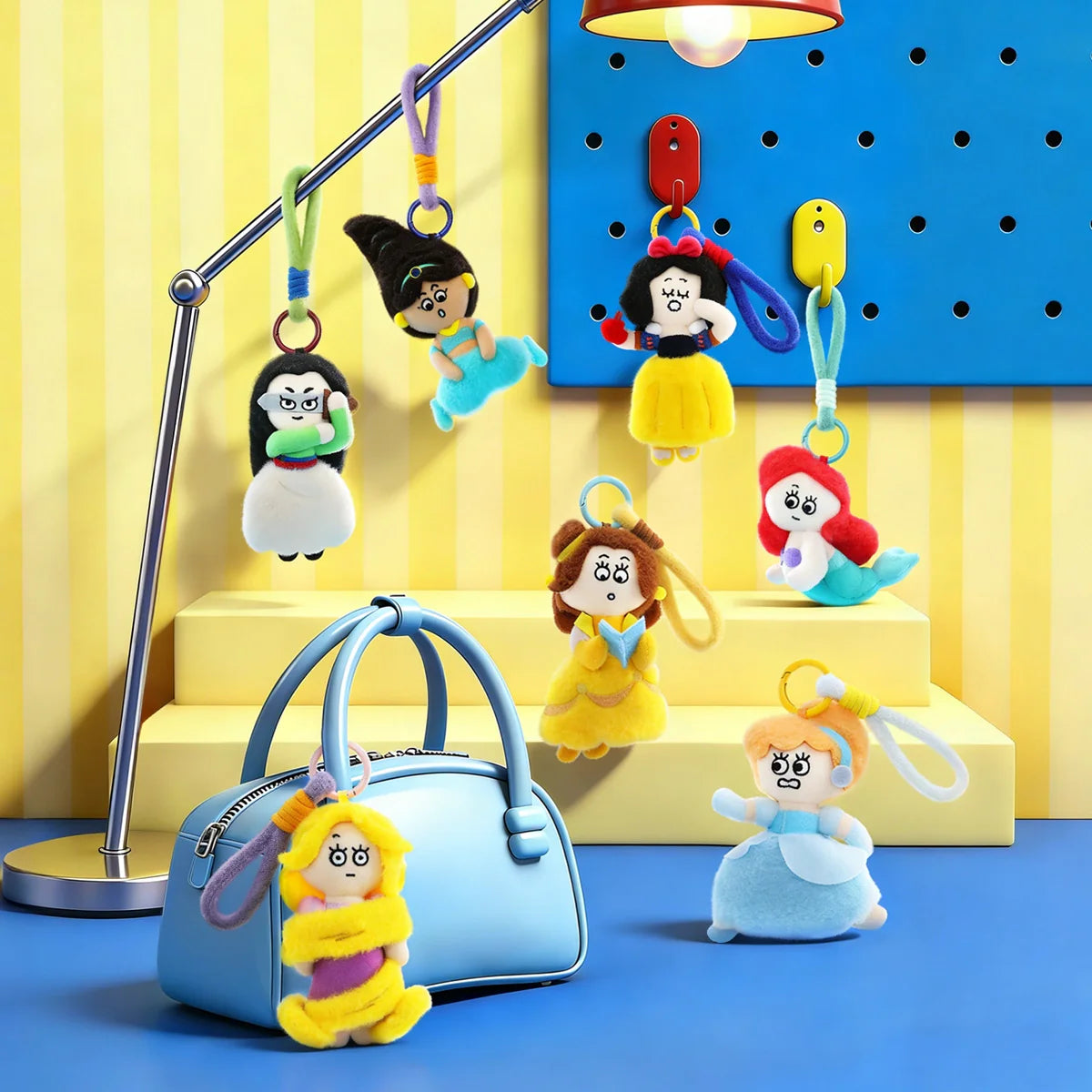 “Pre-Order” Other - Disney Princess On The Run Series Plush Keychain Blind Box, 52Toys