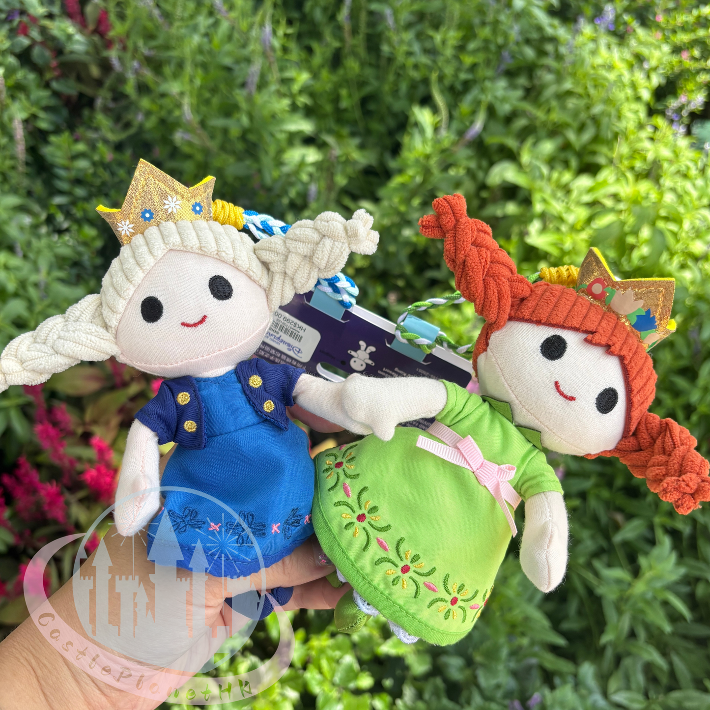 HKDL - Elsa and Anna Plush Magnet Keychain set, Frozen【Ready Stock】