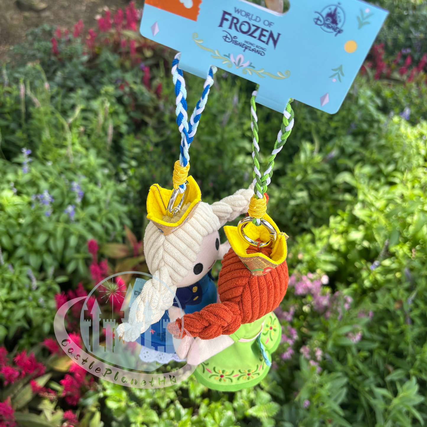 HKDL - Elsa and Anna Plush Magnet Keychain set, Frozen【Ready Stock】