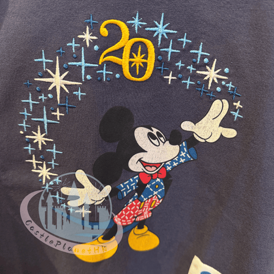 "Pre-Order" HKDL - Mickey Mouse Embroidery T-Shirt, FDMTL Collection (HKDL 20th Anniversary Grand)