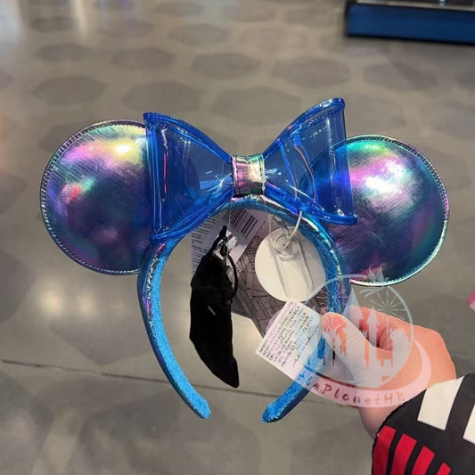 "Pre-Order" SHDR - Minnie Mouse Ears Headband, Iridescent Blue Light Up - Tron Lightcycle Run Collection