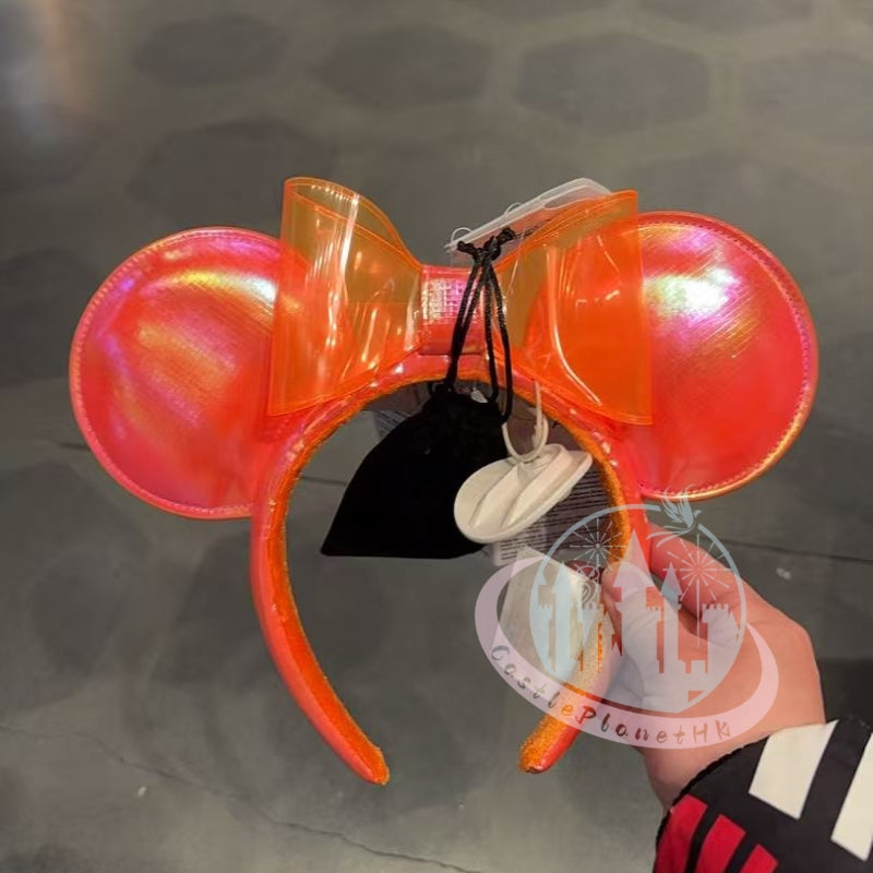 "Pre-Order" SHDR - Minnie Mouse Ears Headband, Iridescent Orange Light Up - Tron Lightcycle Run Collection