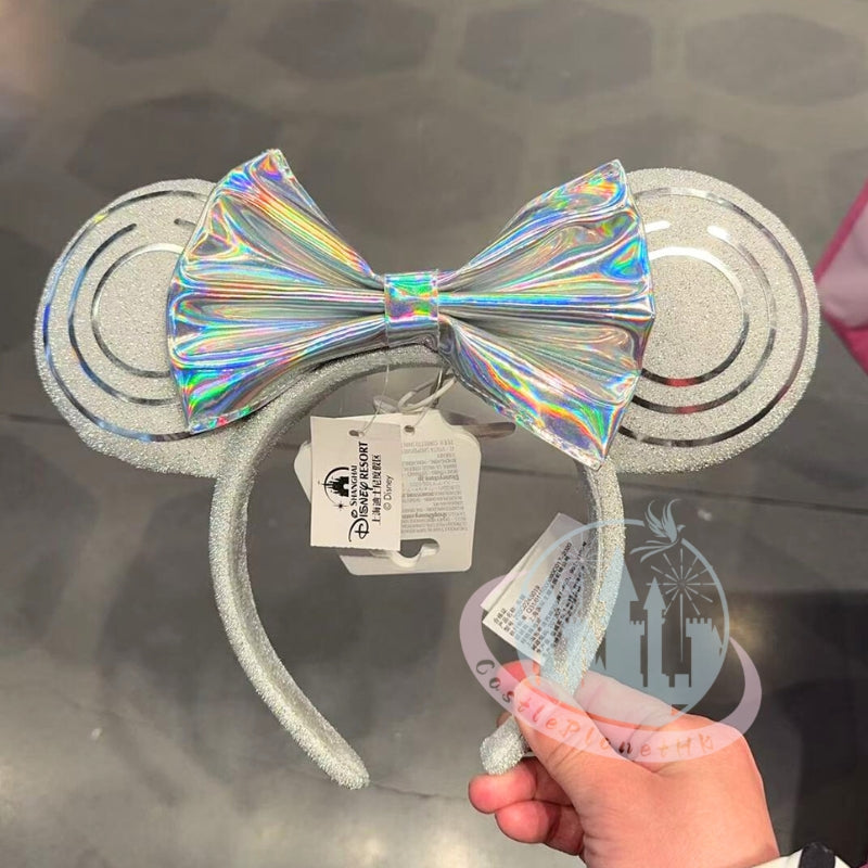 "Pre-Order" SHDR - Minnie Mouse Ears Headband Silver Wheel - Tron Lightcycle Run Collection