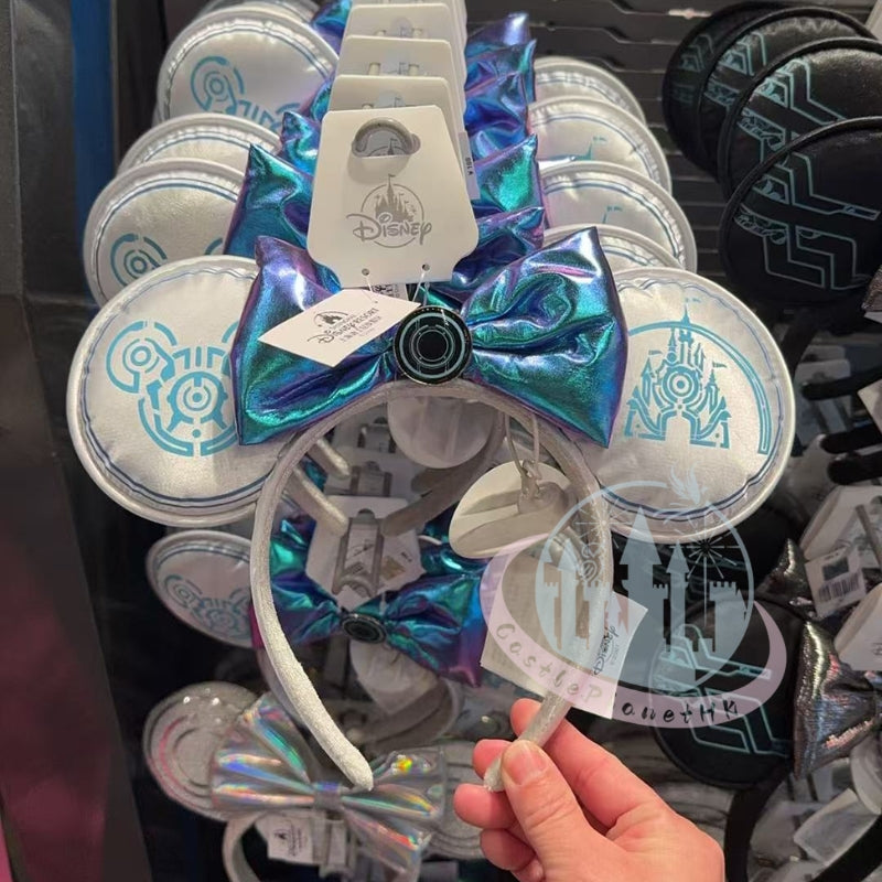 "Pre-Order" SHDR - Minnie Mouse Ears Headband White Wheel x Castle - Tron Lightcycle Run Collection