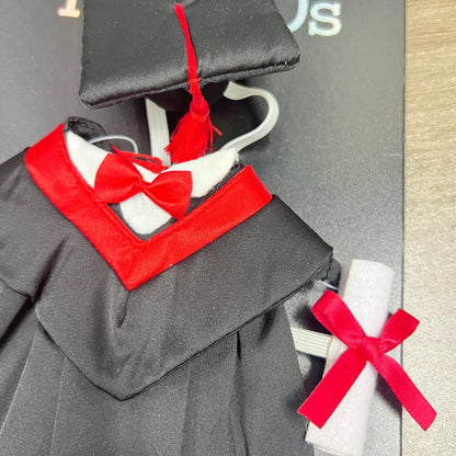HKDL - nuiMOs Plush Costume Outfit Graduation Gown Mickey Black【Ready Stock】