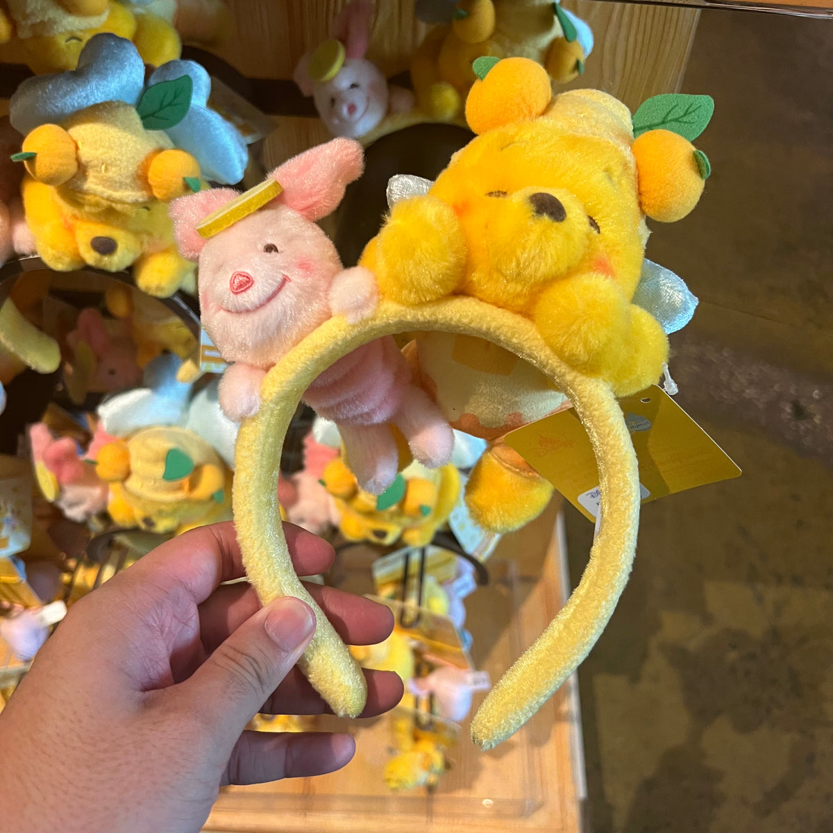 NWT! Authentic HK Disneyland Ears - Winnie the Pooh Pineapple Plush Headband NWT! Authentic HK Disneyland Ears - Winnie | Mercari main image 2