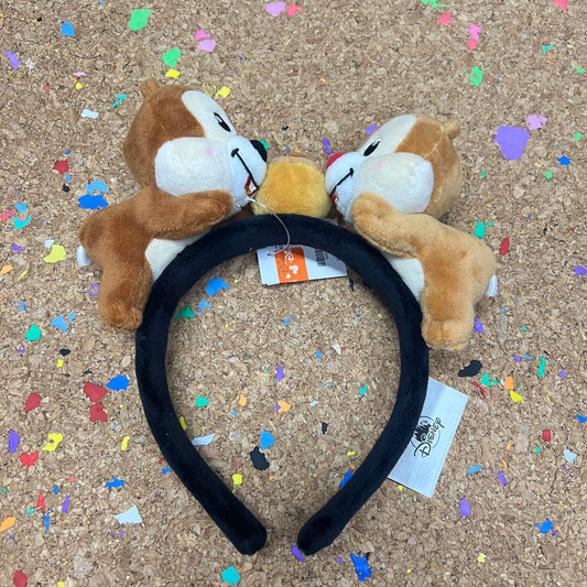 HKDL - Chip n Dale Chestnut Plush Ears Headband【Ready Stock】