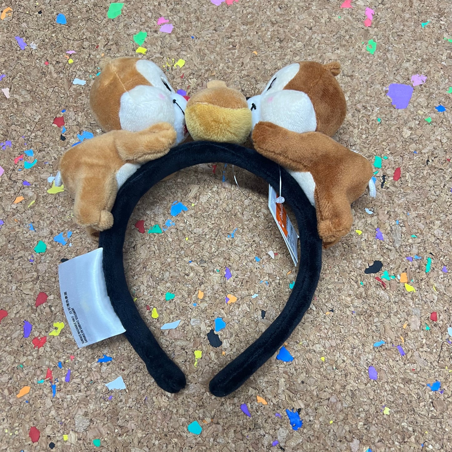 HKDL - Chip n Dale Chestnut Plush Ears Headband【Ready Stock】