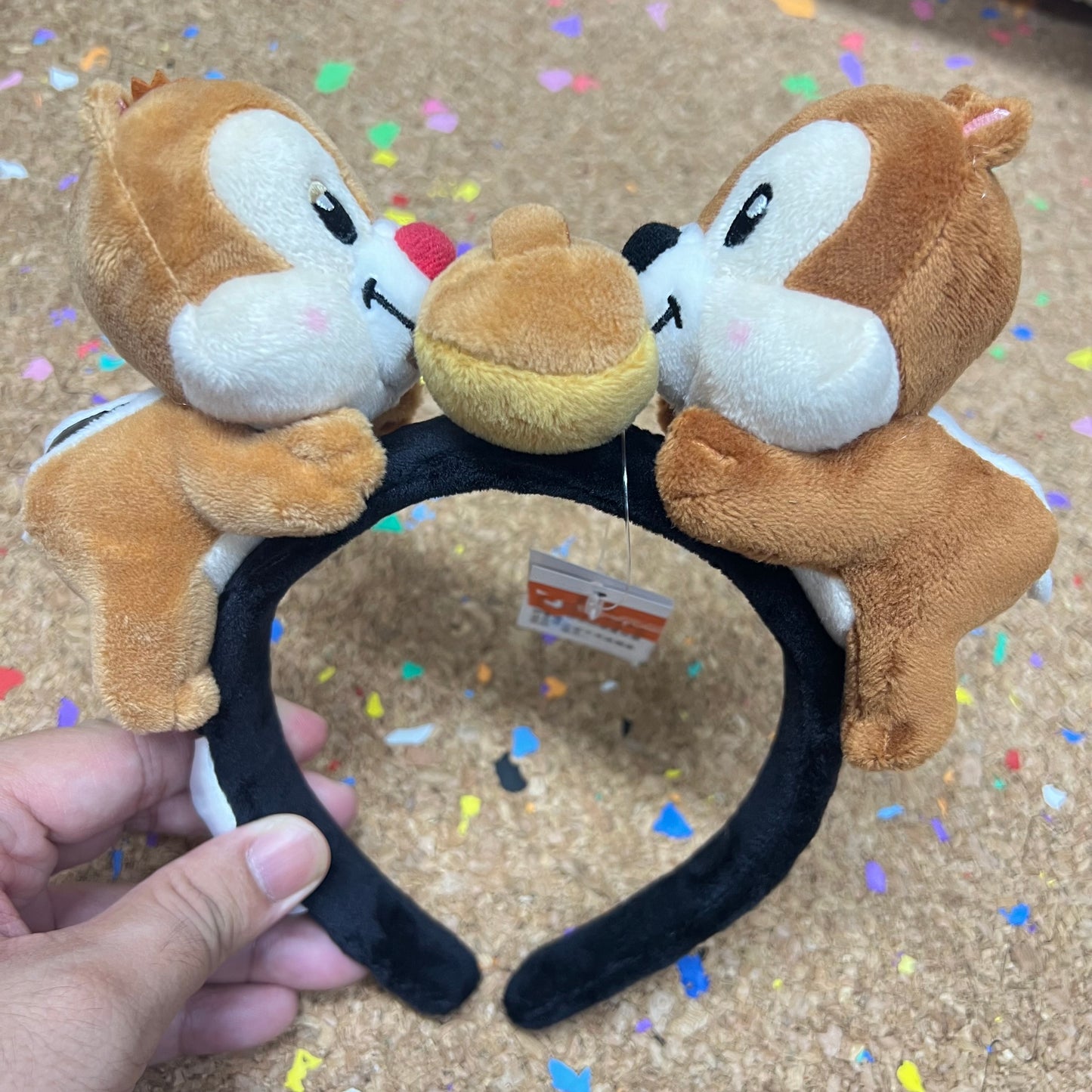 HKDL - Chip n Dale Chestnut Plush Ears Headband【Ready Stock】