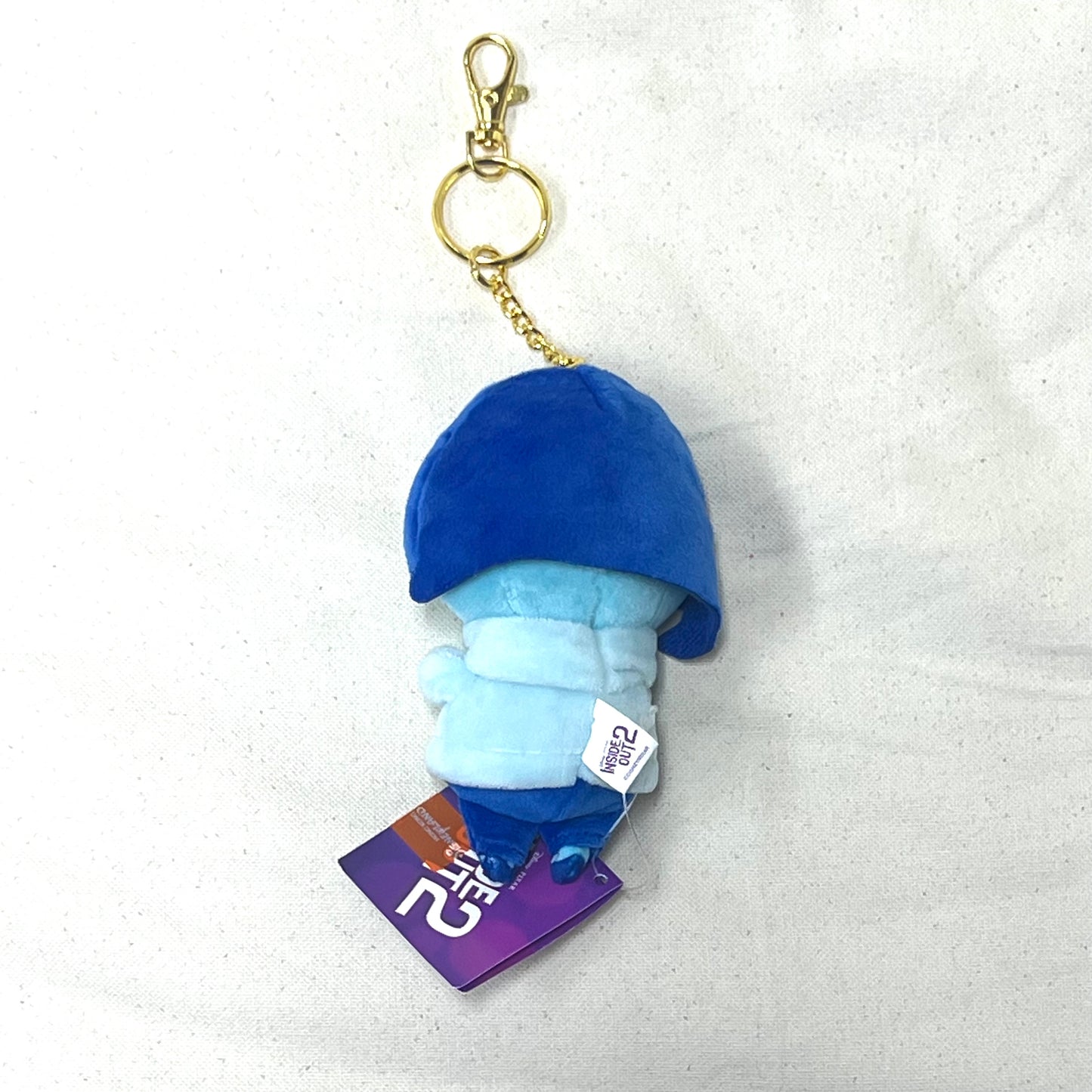 HKDL - SADNESS Plush Bag Charm Keychain - Pixar Plush Keychain - Inside Out 2【Ready Stock】