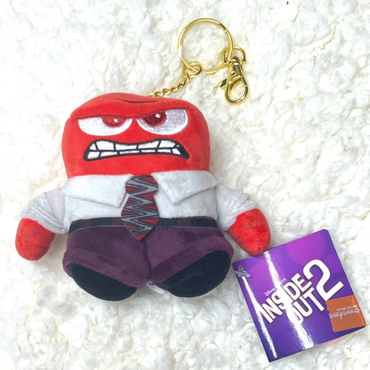 HKDL - ANGER Plush Keychain (Inside Out 2)【Ready Stock】