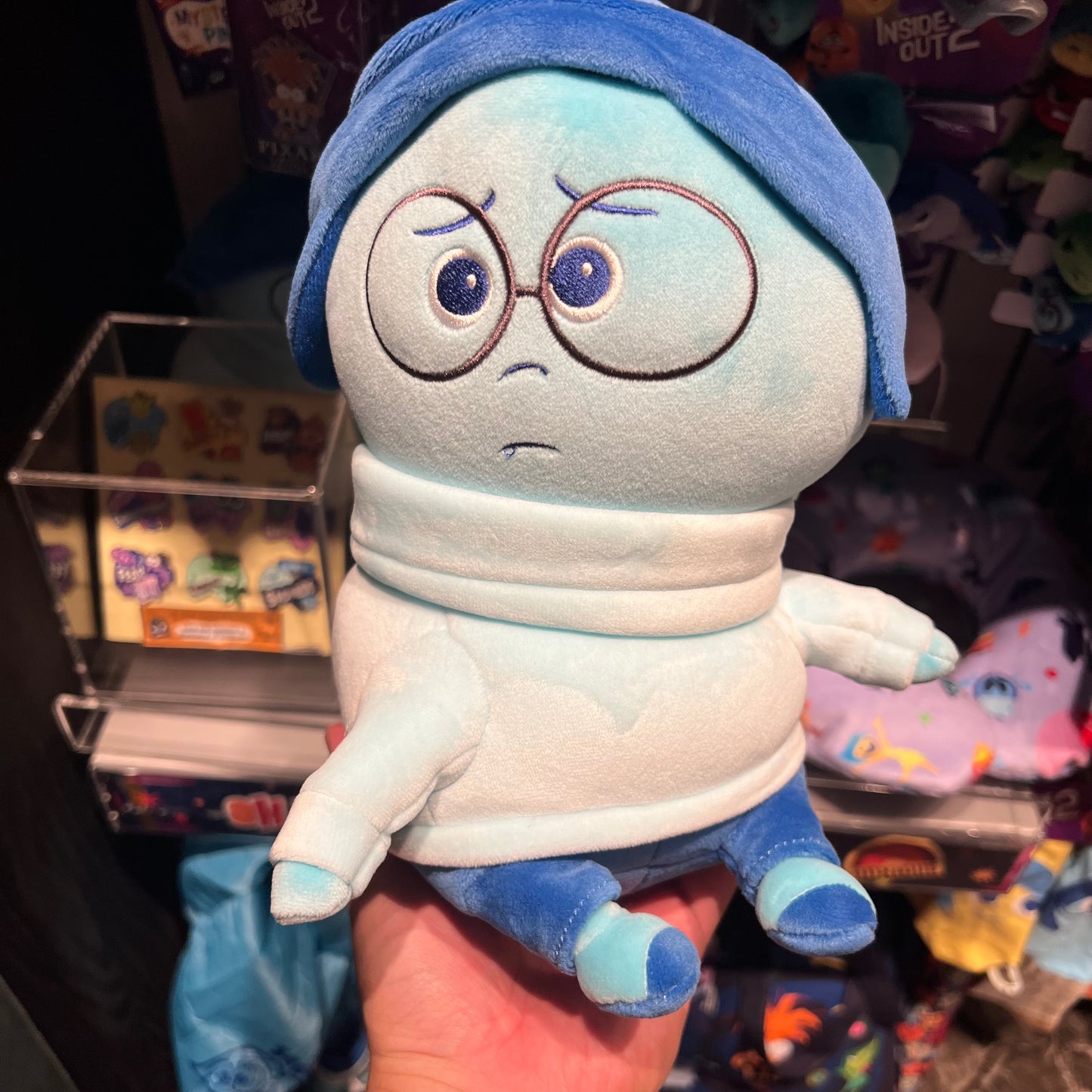 HKDL- SADNESS Plush Neck Pillow - Pixar - Inside Out 2【Ready Stock】