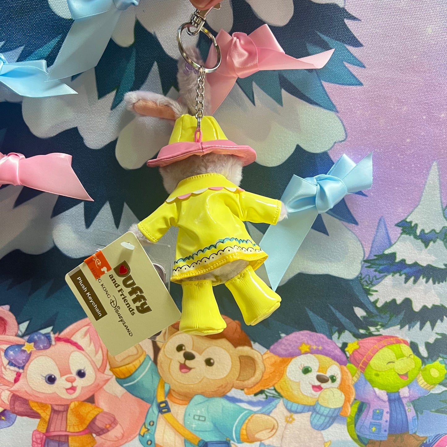 HKDL - StellaLou Raincoat Plush Bag Charm Keychain【Ready Stock】