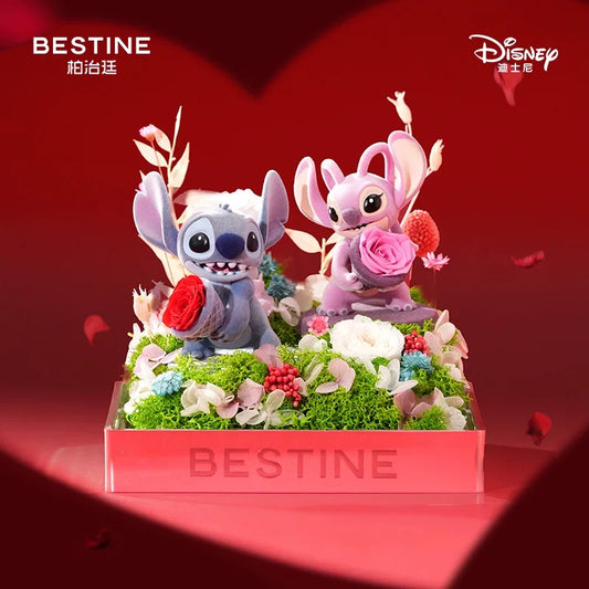 "Pre-Order" SHDR - Stitch and Angel Preserved Rose Flowers (Disney X BESTINE)