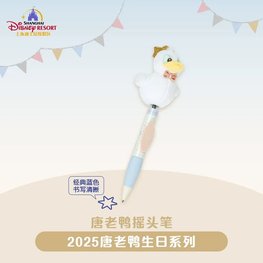 “Pre-order” SHDR - Donald Duck Plush Shaking Head Ballpoint Pen, DONALD BIRTHDAY 2025
