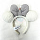 HKDL - White Minnie Knit Style with Gray Bow Ears Headband【Ready Stock】