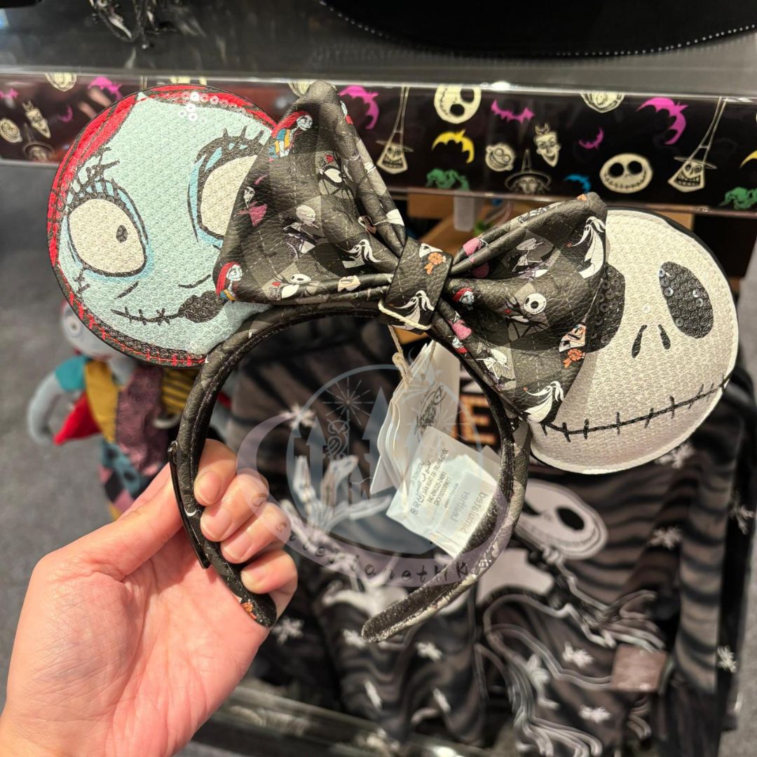 "Pre-Order" HKDL - The Nightmare Before Christmas Loungefly Ears Headband for Adults (Halloween 2024)