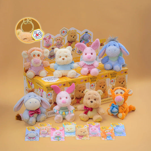 “Pre-Order” Other - Winnie the Pooh 100th Anniversary Plush Keychain Blind Box, COSBI