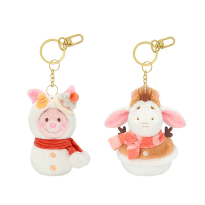 “Pre-order” SHDR - Piglet & Eeyore Snowman Plush Keychain Set, Christmas 2024