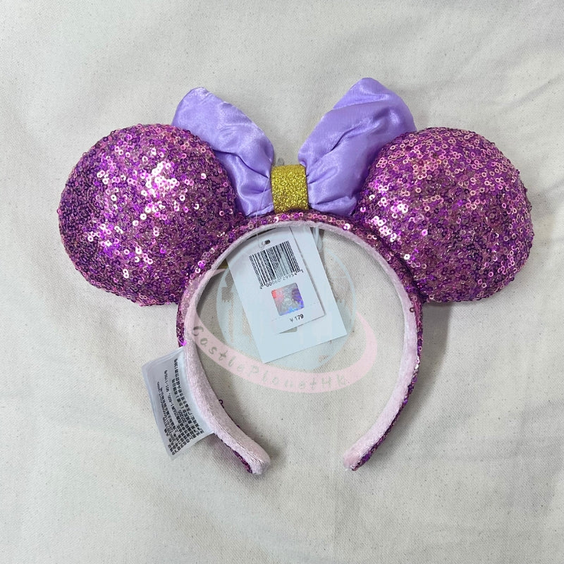 SHDR -  Rapunzel Princess Sequin Bow Ears Headband - Light-Up, Tangled【Ready Stock】