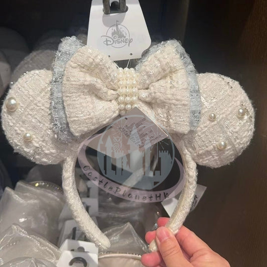 "Pre-Order" SHDR - Princess Tweed Pearls Minnie Mouse Ears Headband